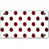 Red White Dots Oil Rubbed Metal Novelty License Plate 4" x 2.2" (MLP)