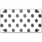 Gray White Dots Oil Rubbed Metal Novelty License Plate 4" x 2.2" (MLP)
