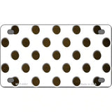 Brown White Dots Oil Rubbed Metal Novelty License Plate 4" x 2.2" (MLP)