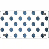 Light Blue White Dots Oil Rubbed Metal Novelty License Plate 4" x 2.2" (MLP)