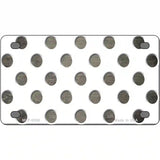 Tan White Dots Oil Rubbed Metal Novelty License Plate 4" x 2.2" (MLP)