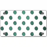 Mint White Dots Oil Rubbed Metal Novelty License Plate 4" x 2.2" (MLP)