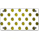 Yellow White Dots Oil Rubbed Metal Novelty License Plate 4" x 2.2" (MLP)