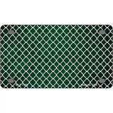 Green White Quatrefoil Oil Rubbed Metal Novelty License Plate 4" x 2.2" (MLP)
