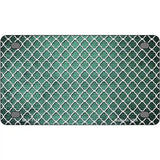 Mint White Quatrefoil Oil Rubbed Metal Novelty License Plate 4" x 2.2" (MLP)