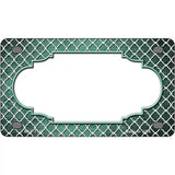 Mint White Quatrefoil Scallop Oil Rubbed Metal Novelty License Plate 4" x 2.2" (MLP)