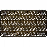 Brown White Anchor Oil Rubbed Metal Novelty License Plate 4" x 2.2" (MLP)