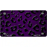 Purple Black Cheetah Oil Rubbed Metal Novelty License Plate 4" x 2.2" (MLP)