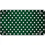 Green White Small Dots Oil Rubbed Metal Novelty License Plate 4" x 2.2" (MLP)