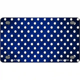 Blue White Small Dots Oil Rubbed Metal Novelty License Plate 4" x 2.2" (MLP)