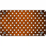 Orange White Small Dots Oil Rubbed Metal Novelty License Plate 4" x 2.2" (MLP)