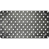 Gray White Small Dots Oil Rubbed Metal Novelty License Plate 4" x 2.2" (MLP)