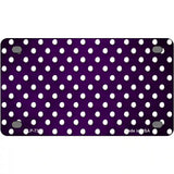 Purple White Small Dots Oil Rubbed Metal Novelty License Plate 4" x 2.2" (MLP)