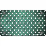 Mint White Small Dots Oil Rubbed Metal Novelty License Plate 4" x 2.2" (MLP)