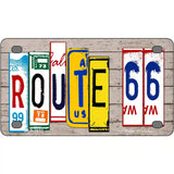 Route 66 License Plate Art Wood Metal Novelty License Plate 4" x 2.2" (MLP)