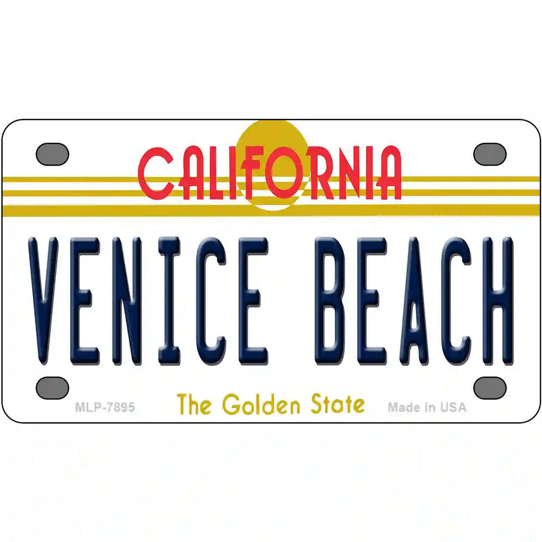 Venice Beach California Novelty Metal License Plate 4" x 2.2" (MLP)