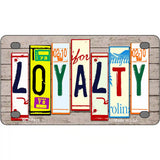 Loyalty Wood License Plate Art Novelty Metal License Plate 4" x 2.2" (MLP)