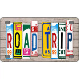 Road Trip Wood License Plate Art Novelty Metal License Plate 4" x 2.2" (MLP)