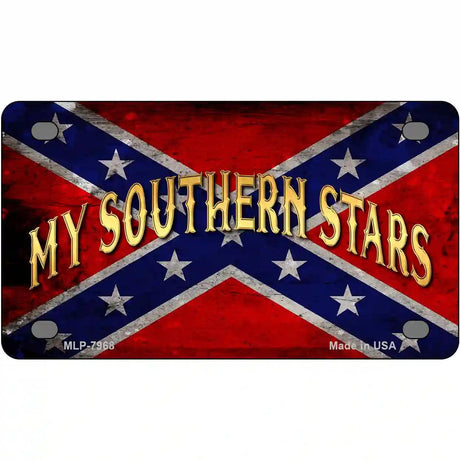My Southern Stars Novelty Metal License Plate 4" x 2.2" (MLP)