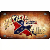 Southern Pride Louisiana Novelty Metal License Plate 4" x 2.2" (MLP)