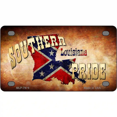 Southern Pride Louisiana Novelty Metal License Plate 4" x 2.2" (MLP)