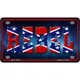 Rebel Novelty Metal License Plate 4" x 2.2" (MLP)