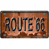 Route 66 Novelty Metal License Plate 4" x 2.2" (MLP)
