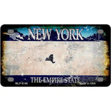 New York State Rusty Novelty Metal License Plate 4" x 2.2" (MLP)