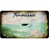 Tennessee State Rusty Novelty Metal License Plate 4" x 2.2" (MLP)