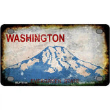Washington Blank Rusty Novelty Metal License Plate 4" x 2.2" (MLP)