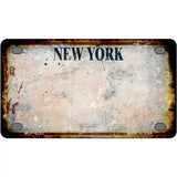 New York Rusty Novelty Metal License Plate 4" x 2.2" (MLP) / Yes