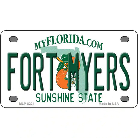 Fort Myers Florida Novelty Metal License Plate 4" x 2.2" (MLP)