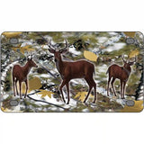 Deer On Camo Novelty Metal License Plate 4" x 2.2" (MLP)