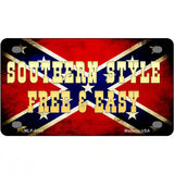 Southern Style Metal Novelty License Plate 4" x 2.2" (MLP)