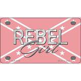 Rebel Girl Pink Metal Novelty License Plate