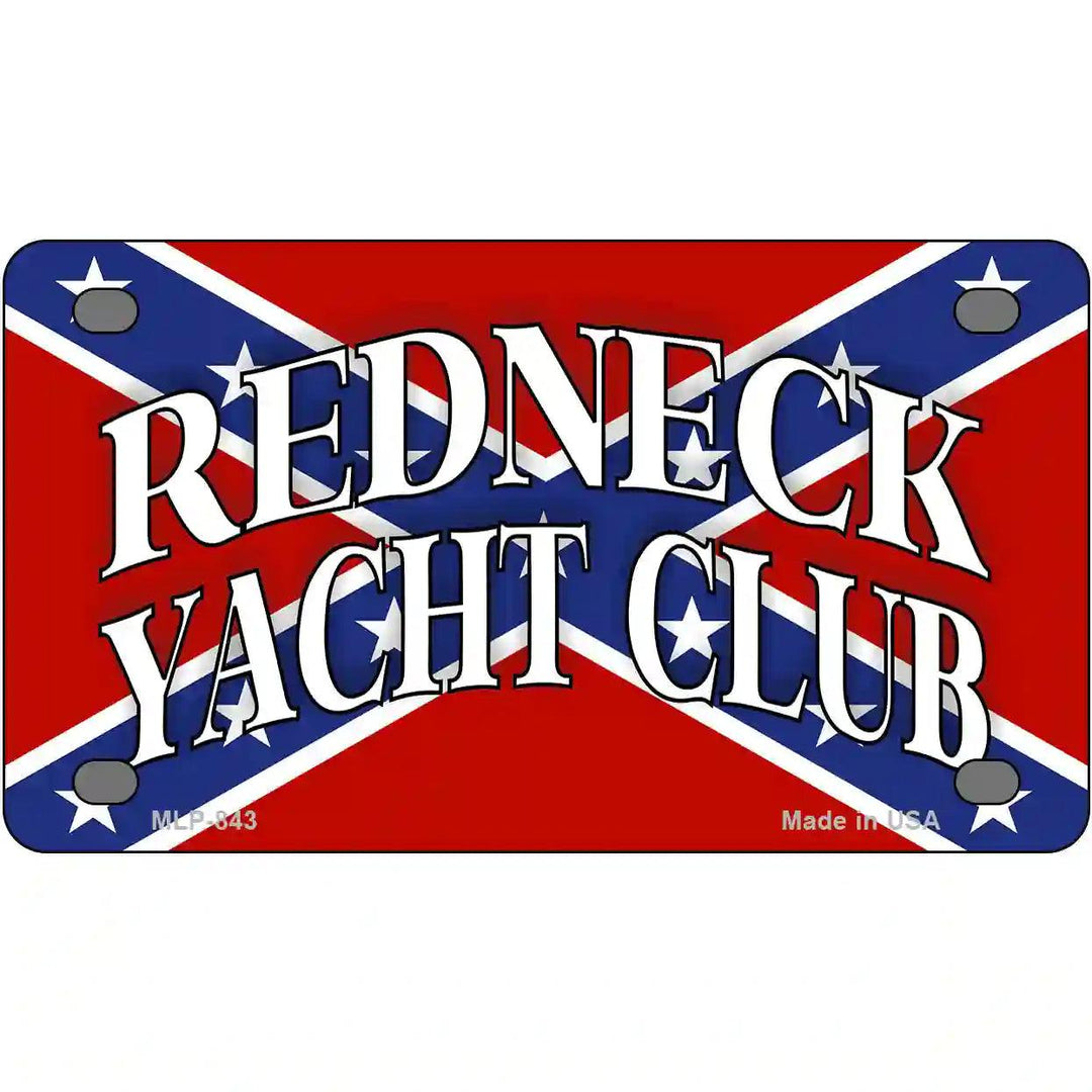 Redneck Yacht Club Metal Novelty License Plate 4" x 2.2" (MLP)