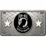 POW MIA Diamond Metal Novelty License Plate 4" x 2.2" (MLP)