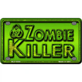 Zombie Killer Metal Novelty License Plate 4" x 2.2" (MLP)