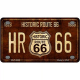 Historic Route 66 Vintage Metal Novelty License Plate 4" x 2.2" Mini (MLP)
