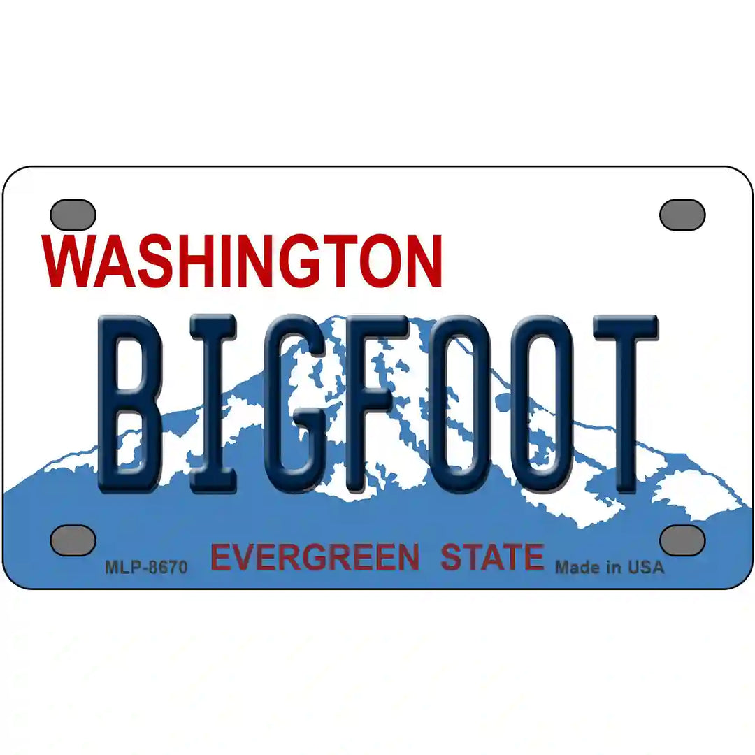 Bigfoot Washington Metal Novelty License Plate 4" x 2.2" (MLP)