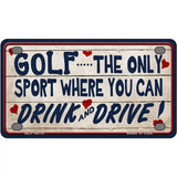 Drink And Drive Metal Novelty License Plate 4" x 2.2" (MLP)