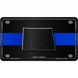 North Dakota Thin Blue Line Metal Novelty License Plate 4" x 2.2" (MLP)