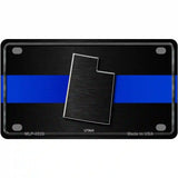 Utah Thin Blue Line Metal Novelty License Plate 4" x 2.2" (MLP)