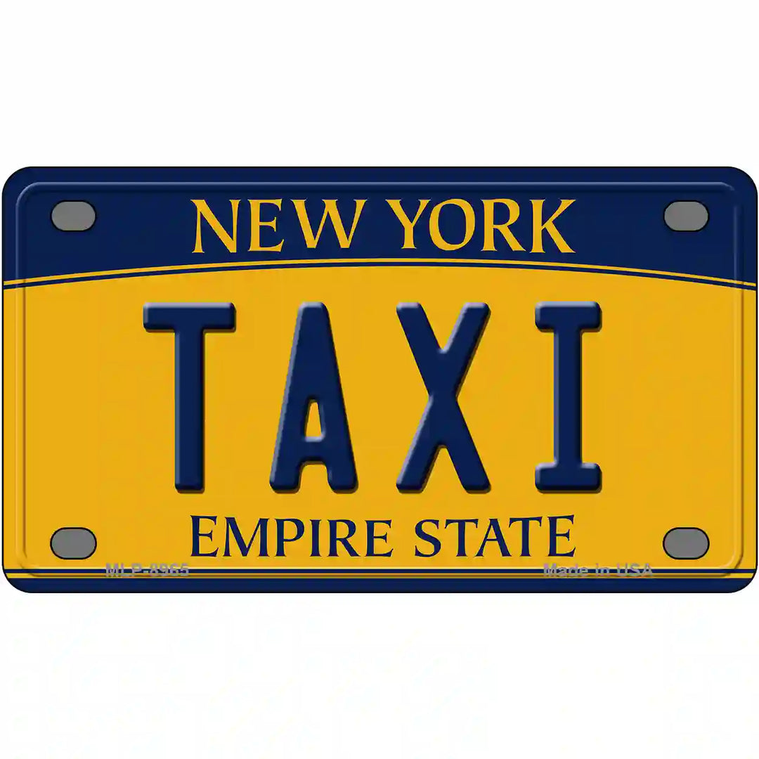 Taxi New York Metal Novelty License Plate 4" x 2.2" (MLP)