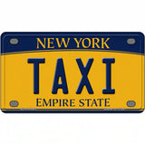 Taxi New York Metal Novelty License Plate 4" x 2.2" (MLP)