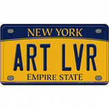 Art Lvr New York Metal Novelty License Plate 4" x 2.2" (MLP)