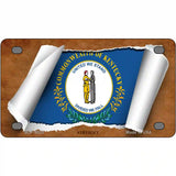 Kentucky Flag Scroll Metal Novelty License Plate 4" x 2.2" (MLP)