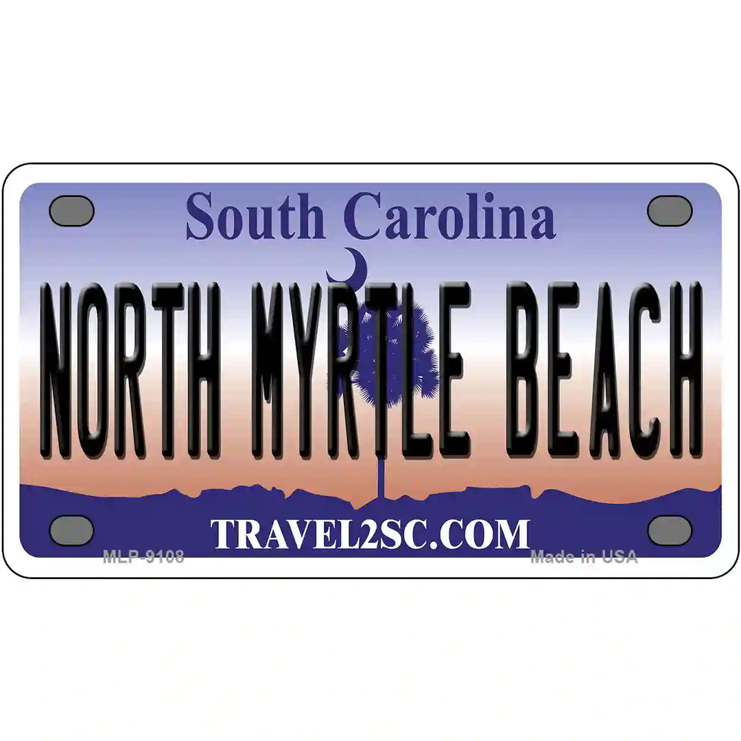 North Myrtle Beach South Carolina Metal Novelty License Plate 4" x 2.2" Mini (MLP)