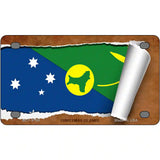 Christmas Islands Flag Scroll Metal Novelty License Plate 4" x 2.2" (MLP)