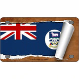 Falkland Islands Flag Scroll Metal Novelty License Plate 4" x 2.2" (MLP)